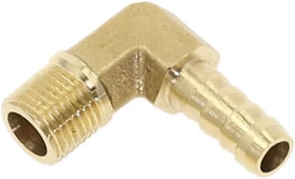 Brass Elbow 3pcs Elbow Brass Hose Barb Fitting Connector For RV Water Hoses(8mm to M10x1.5)
