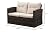 RICHSEAT Dark Brown Gradient PE Rattan Wicker Sectional Sofa 6 Piece 7 Seats Outdoor Patio Furniture Conversation Sets Loveseat Chair Seating Group with Cushions and Table
