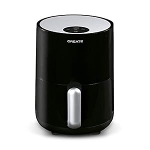 CREATE/FRYER AIR/Olievrije Friteuse Zwart / 1’5L, 900 W, olievrij, bijzonder gezond frituren, temperatuurinstellingen 80-200 °C, timer en temperatuurregeling