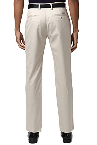 Image of Peter England Men Mid Rise Regular Fit Trousers