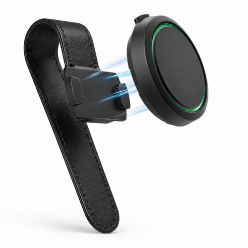 Sqylomk Support Compatible avec OOONO CO-Driver NO2, Support Magnétique Pare-Soleil pour Voiture avec Revêtement Cuir, Accessoire Avertisseur Radar, Montage Rapide et Stable, Accessoire Automobile