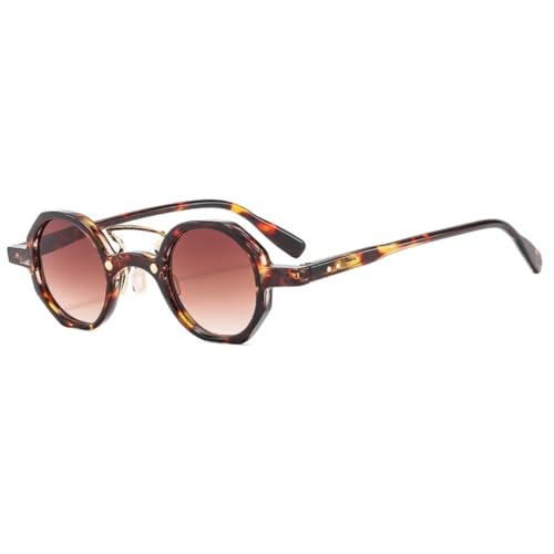 Lunettes de soleil rondes vintage aux détails de rivets ciselés