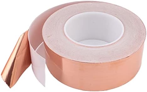 Cinta de cobre conductora de un solo lado con adhesivo para blindar vidrieras Soldadura Reparaciones eléctricas Cinta de blindaje para circuitos de