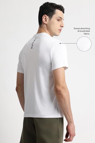 Image of Reebok Men's Polyester Gym T-Shirt - Moisture Wicking Sports T-Shirt for Men | Workout Running Training Tshirt for Men | Half Sleeve Active Tee