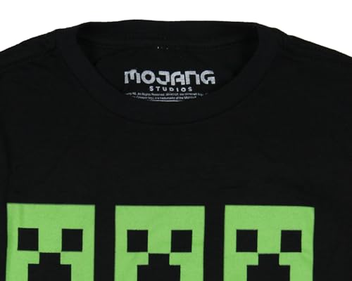 Minecraft Boys Creeper Grid T-Shirt3