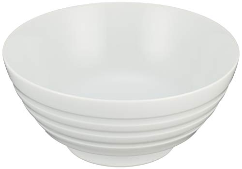 有田焼 福珠窯 「 究極の ラーメン鉢 」 白磁独楽彫 直径約18×高さ8cm ラーメン丼 器 陶器 電子レンジ 食洗機対応 日本製 R0157