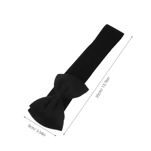 LIFKOME 2pcs Wide Stretchy Waist Belt - Elastic Bow Waistband Vintage Bowknot Cinch Belt for Women Girl Dress Jeans Accessory 75cm2