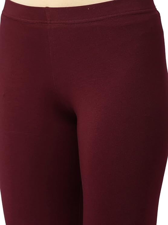 Image of Women Cotton Solid Belt Ankle Length Legging Four Way Lycra Leggings