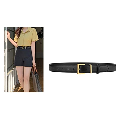 Womens Belt Needle Buckle Black Luxury Belt Cowhide Simple Jeans Belt For Women Casual Pants Decorative Belt(Light blue)4