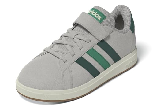adidas Mixte Enfant Grand Court 00s Shoes Children, Wonder Alumina/Collegiate Green/Court Green, 34 EU