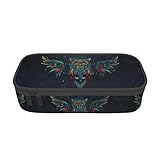 opshksog Owl Pencil Case with Zipper Pencil Pouch Pen Organizer Stationary for Office Supplies Pencil Bag