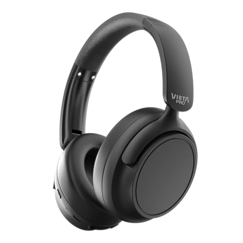 Vieta Pro | Auriculares de Diadema Bluetooth con cancelación de Ruido híbrida, 50h de batería, Micrófono, Dual Pairing, Plegables y Ajustables. Cascos estéreo con USB-C Silence 4