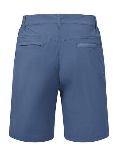 Image of TBMPOY Men's Golf Shorts Lightweight 5 Pockets Casual Dress Stretch Elastic Waist Quick Dry Flat Front Travel Shorts