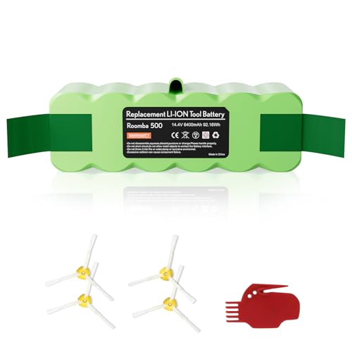POWTREE Upgraded 6400mAh Lithium【Not Ni-MH】 Roomba 980 Battery for Roomba R3 500-900 Series 500
