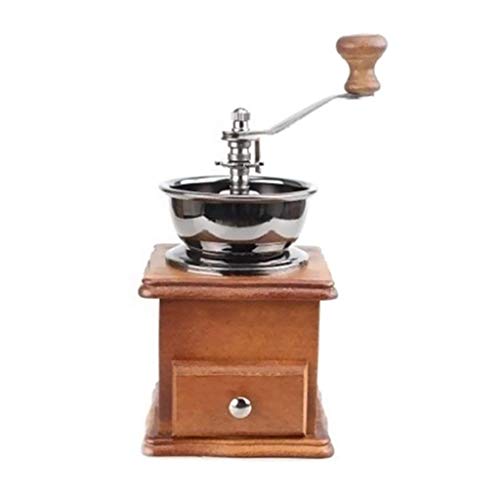 1 Stücke Manuelle Kaffeemühle Bohnen Mühle Mini Hand Gemahlener Kaffee Mit Griff Und Schublade Für Home Office Braun… – Bild 4