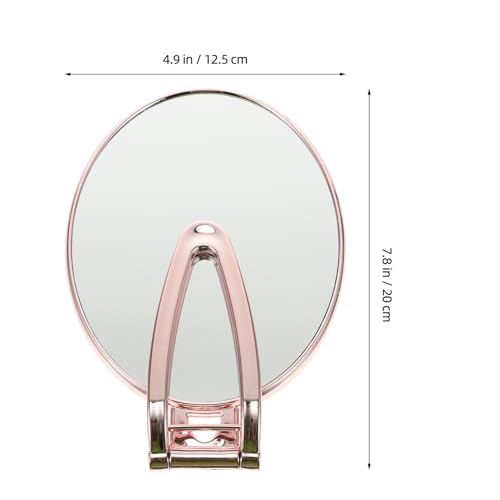 Espejo portátil de mano doble cara para maquillaje miniatura 2
