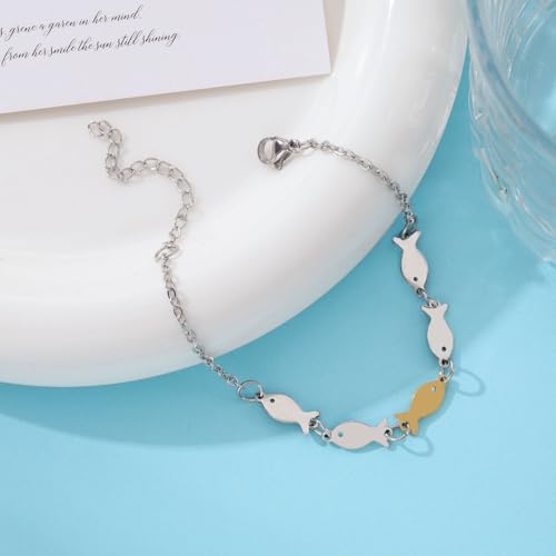 Swimming Against the Current Stainless Steel Bracelet, Inspirational Christian Gifts for Women, Christmas Encouragement Spiritual for Best Friend3