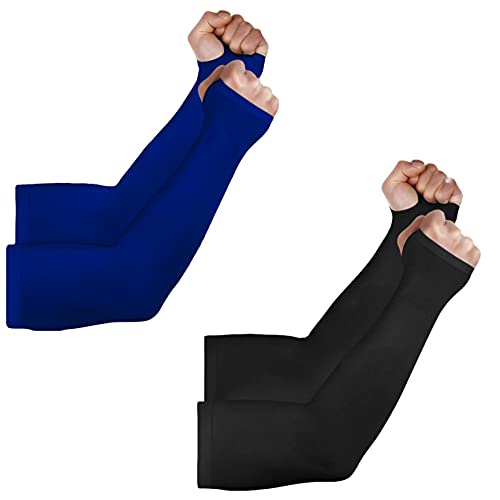 Image of MIZUNA Sun Protection Arm Sleeves Hand gloves For Men & Women,Thumb Holes UPF 50 Arm Cover for Biking,Cricket,Cycling, Golf, Outdoor Sports