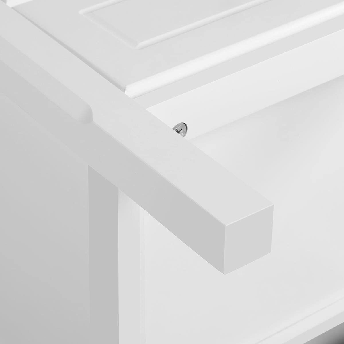 Yaheetech Comodino Camera da Letto Bianco con 3 Cassetti Moderno Cassettiera Armadio Cameretta Organizzatore per Letto Tavolino da Salotto Laterale Divano 40 x 40 x 60 cm