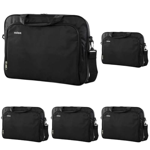 Maletín Nilox Essential 2 negro de 15,6 pulgadas con bandolera ajustable