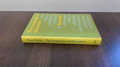 The languages of literature: Some linguistic co... 0710070004 Book Cover