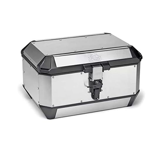 GIVI Baúl Maleta Monokey ALA56A Treker, Alaska, de aluminio natural, 56 litros