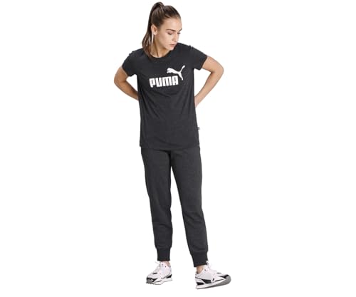 Image of Puma Women's Essentialentials Logo T-Shirt | 100% Cotton Regular Fit T-Shirt for Women | Ribbed Crew Neck | Iconic Puma Logo | Ideal for Workouts, Casual Outings & Everyday Wear