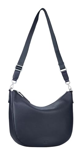 Bolso hobo JOST Vika azul marino con doble función de hombro y bandolera 4