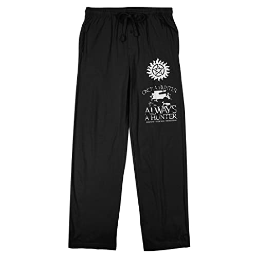 Supernatural Always A Hunter Men's Black Sleep Pajama Pants