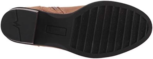 WHITE MOUNTAIN Shoes Dorsett Women's Lace-up Stacked Heel Bootie, Chestnut/Waxy/Fabric, 8.5 M | Image 3