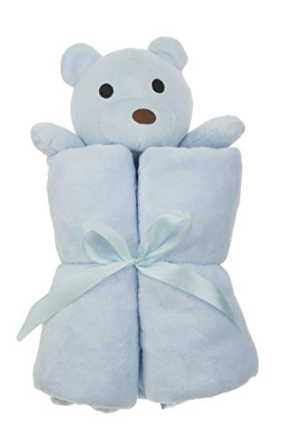 Custom Catch Personalized Teddy Bear Baby Blanket Gift for Boy - Blue - Thumbnail 6