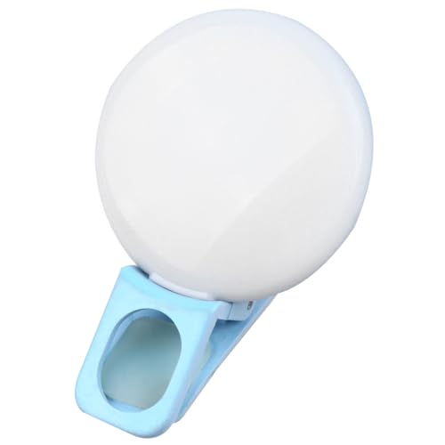 LOPUNER Lámpara LED para Fotos Clip, Luz de Relleno Portátil Fría y Cálida, Mini Aro Luminoso Azul, Luz Suplementaria USB para Móvil y Tabletas, Adecuado para Maquillaje y Videollamadas