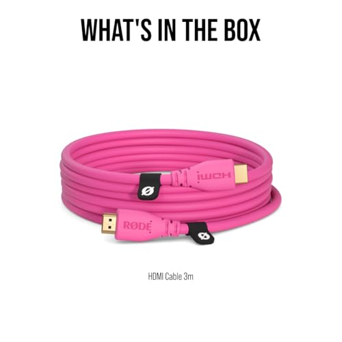 Image of RODE HDMI-3 Premium High Speed HDMI Cable with Ethernet (3m /10ft, Pink)