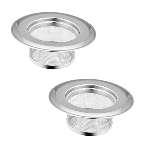 Set de 2 coladores de malla para fregadero de acero inoxidable