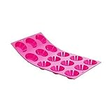 Moule flex de 15 tartelettes De Buyer-Fauchon-1950.10-Moul \' Flex ROSE \