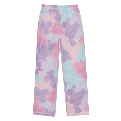 Tie Dye Boys Pants Boys Athletic Pants Long Pant for Boywith Pockets Wide-Leg Size 6-14Y