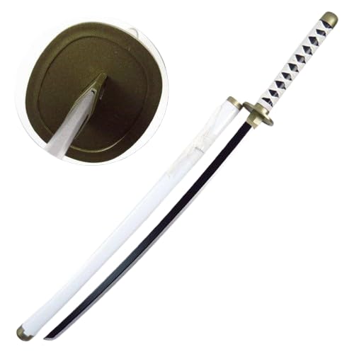 Image of One Piece Zoro Wado Ichimonji Katana | Life-Size Bamboo Wood Anime Sword for Cosplay & Display | Lightweight Practice Samurai Sword for Kids, Teens & Collectors |