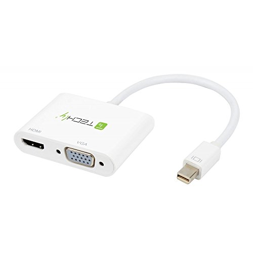 Techly 102079 Adattatore Mini DisplayPort ad HDMI/VGA Bianco