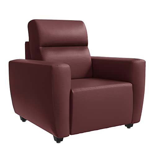 Image of Wakefit Sofa Set | 3 Year Warranty | Sofa 4 Seater, 4 Seater Sofa for Living Room, Wooden Sofa Set, Sofa Set 2+1+1 Seater - Belize(Romance : Sangria)