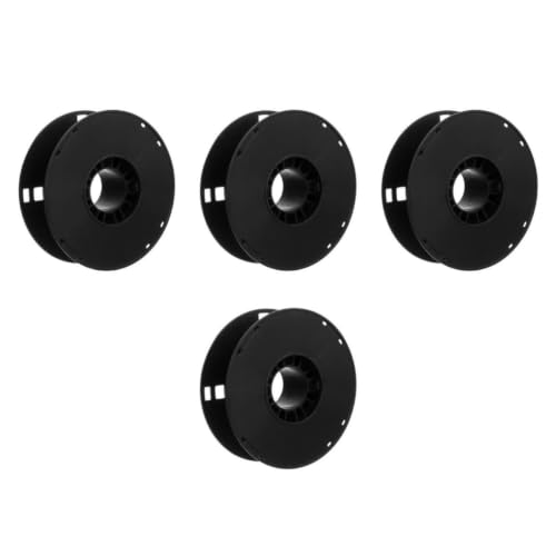 Carrete de cable de plástico portátil negro con diseño de placa para camping 4 piezas 8