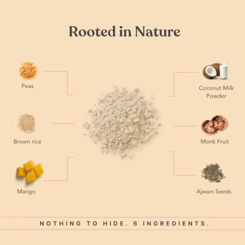 Image of Earthful Honest Plant Protein | 24g Protein /Serving & 4.9g BCCAs | For Weight Management, Energy, Muscle Support & Recovery | Made with Pea & Brown Rice | Alphonso Mango - 504g