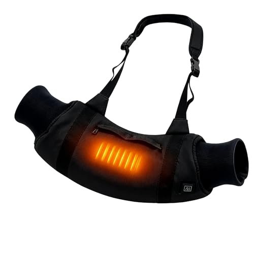 Heated Hand Warmer Pouch with Adjustable Strap,USB Electric Portable Heated Hand Muff with 3 Gear Temperature, Zipped Pocket for Outdoor, Hiking, Hunting