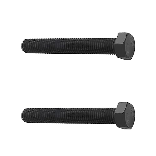 Image of Aicosineg M14 x 100mm Carbon Steel Grade 8.8 External Hex Head Screw Bolts Metric Thread Hexagon Bolts Fastener, 4.30''x0.83''x0.83''(Lx W x H) for Hardware Furniture Machinery Black 2pcs
