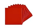 4 in Ceramic Tile Gloss 4 1/4" Box of 10 Piece for Bathroom Wall and Kitchen Backsplash (Red)