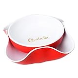 Seabella Stackable Party Snack Bowls , Pistachio & Peanut Bowls with Shell Storage ,Snack Serving Dish for Nuts, Seeds, Candy , multiple uses in all occasion's (Red)