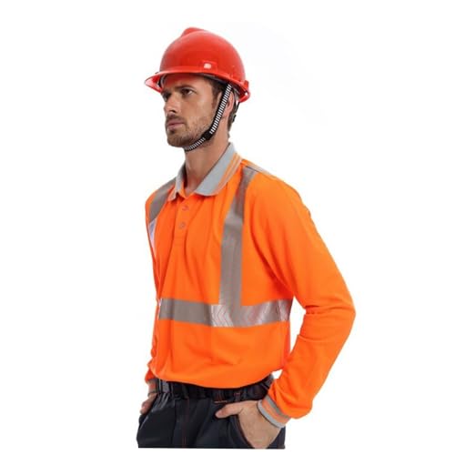 Haut de travail haute visibilité respirant avec bandes réfléchissantes de sécurité orange