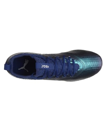 Image of PUMA | ONE 2 Leather FG Football Boots | Sodalite Blue-Silver-Peacoat | 11UK