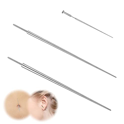 Zs 2Pcs G23 Titanium Insertion Pin Taper For Nose Ear Navel Lip Threadless Piercings Jewelry Kit, 18/16/14G Push In Body Piercing Stretching Kit Assistant Tool (18G/16G) #TOP8