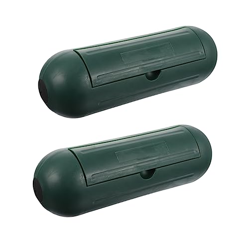 Happyyami 2個屋外用 プラグカバー 防水ケーブル接続箱 延長コード保持 プロテクター 雨やほこりから電気接続部を保護 屋外用コード保持