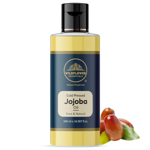 Image of Jojoba Oil Cold Pressed For Face Glow, Health Skin, Body, Sebum, Makeup Remover, Dry Skin, Acne, Wrinkles, Fine Lines, Sunburn, Pure & Natural 500ml